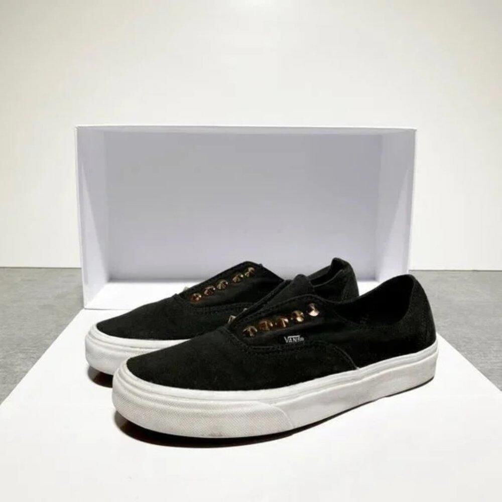 VANS Black with Gold Spikes Sneakers Womens Size 6.5